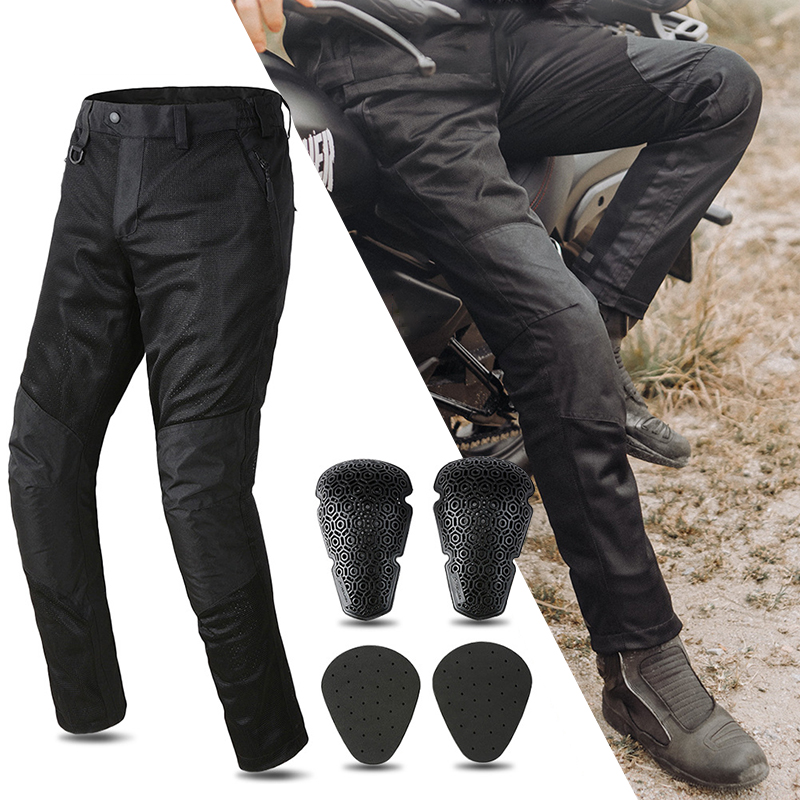 Cycling Commuter Trousers - Summer Mesh Motorcycle Pants Men Off-road