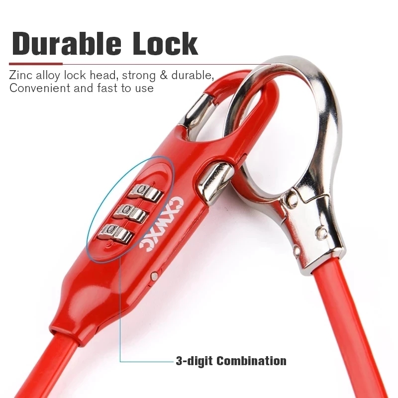Bicycle Portable Password Lock - Cable Lock Flexible ulasan dan harga