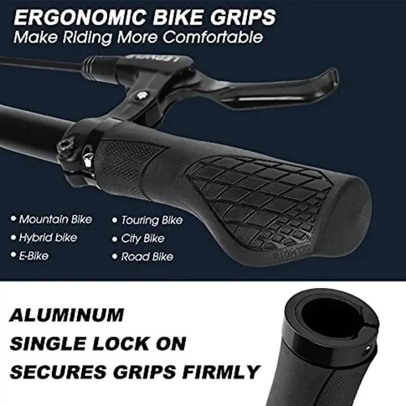 Alloy Rubber Bike Grips Single - Commuting On Mountain Bike ulasan dan harga