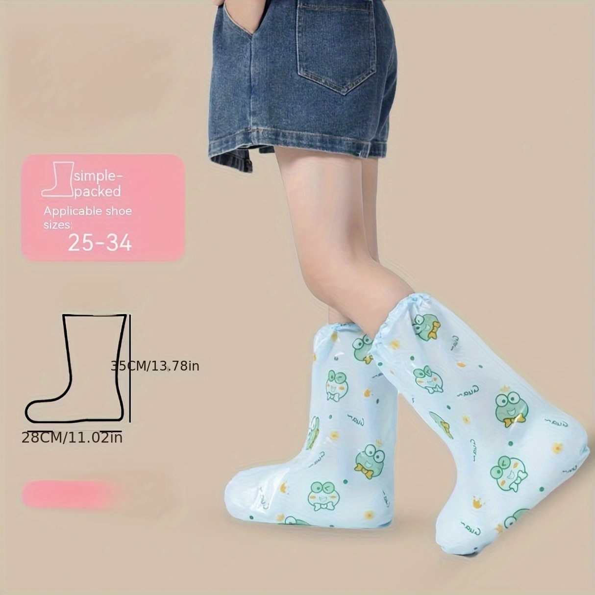 10pc Frog Cartoon Shoe Covers  - Cycling Commute Shoes ulasan dan harga