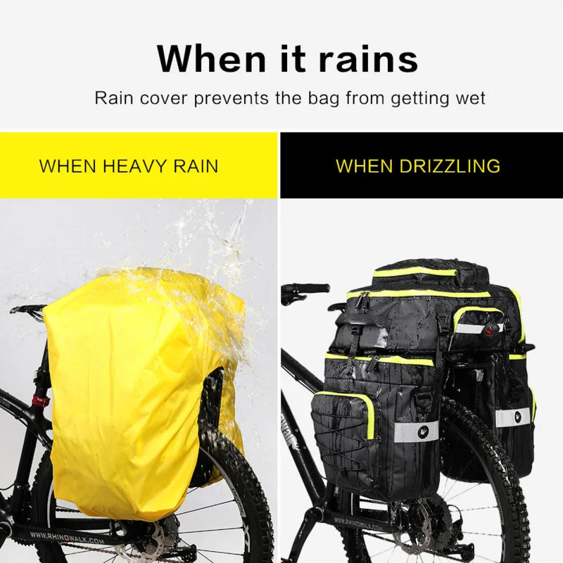 60L 3 In 1 Mountain Road Bicyc - Panniers Waterproof Rear ulasan dan harga