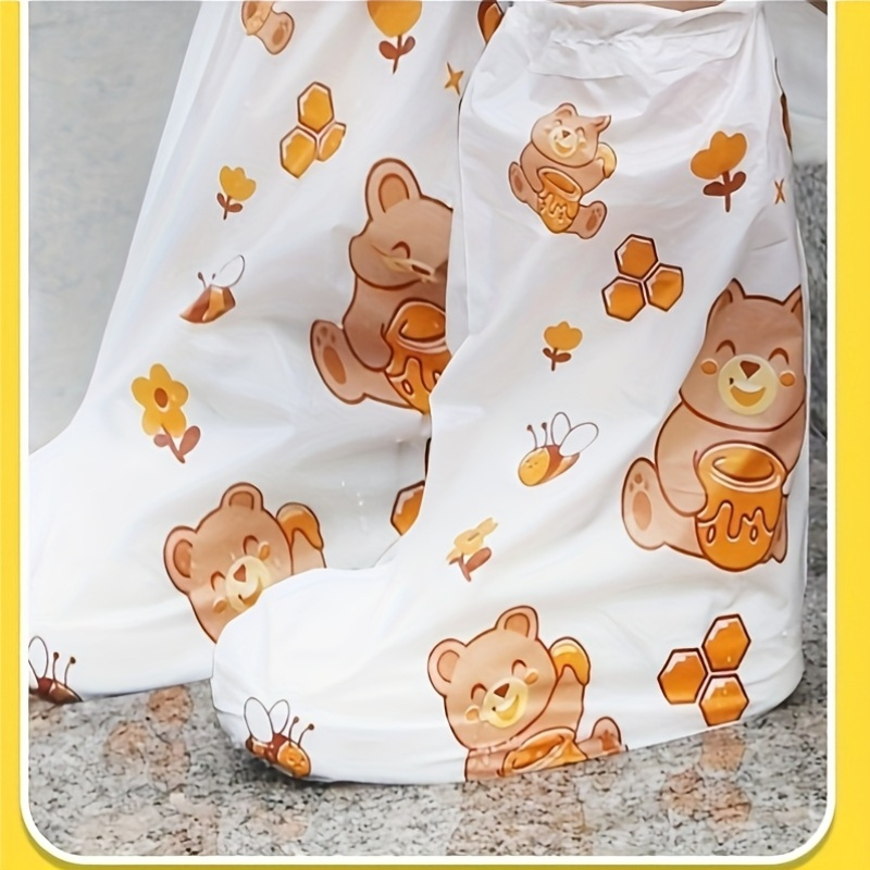 10pc Bear Cartoon Printed Shoe - Cycling Commute Shoes ulasan dan harga