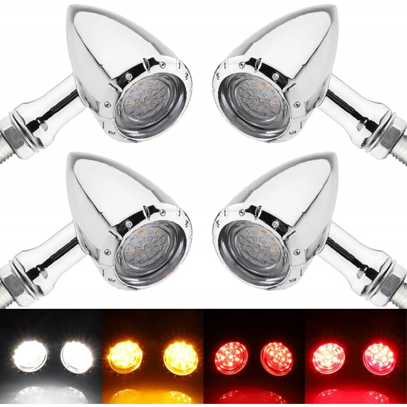 Motorcycle Bullet LED Front Re - Bike Light Front Rear ulasan dan harga