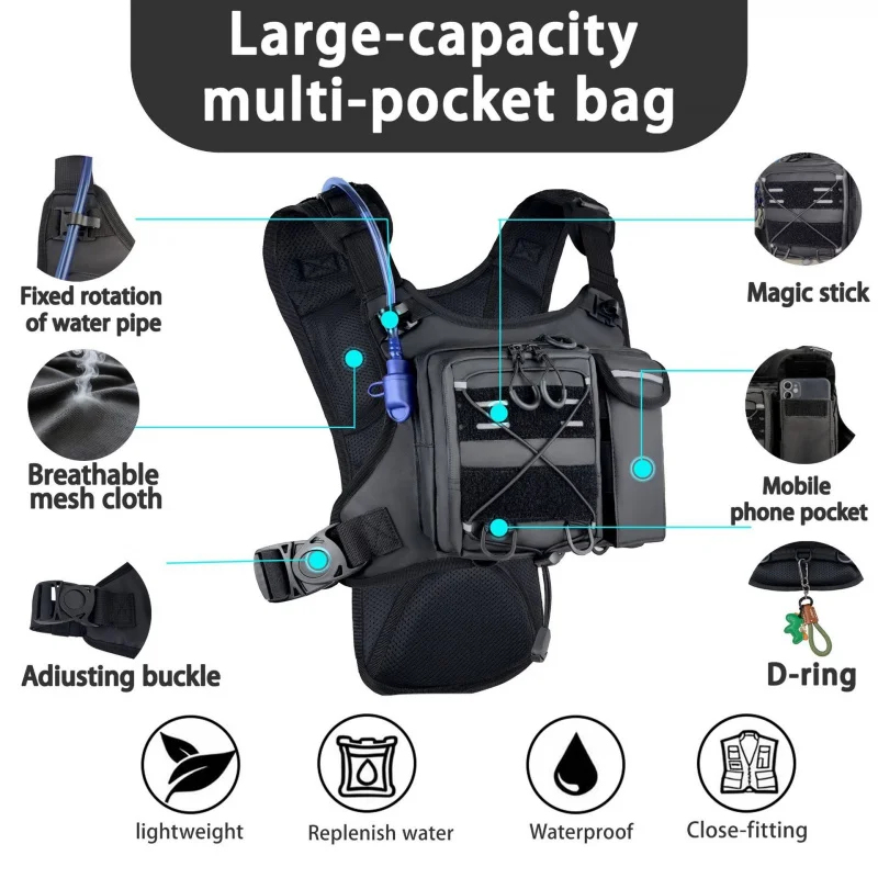 ​High-Quality Tactical Vest Ch - Reflective Vest Cycling ulasan dan harga