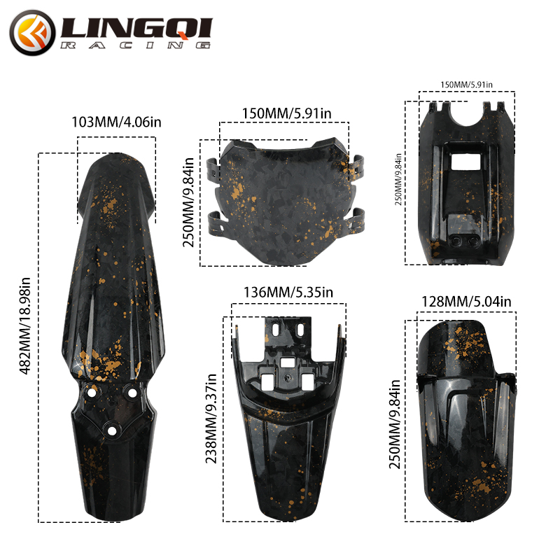 LINGQI Front Rear Mudguard Pit - Bike Light Front Rear ulasan dan harga