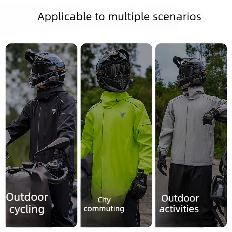 Motorcycle Rain Suit Waterproo - Cycling Commute In Rain ulasan dan harga