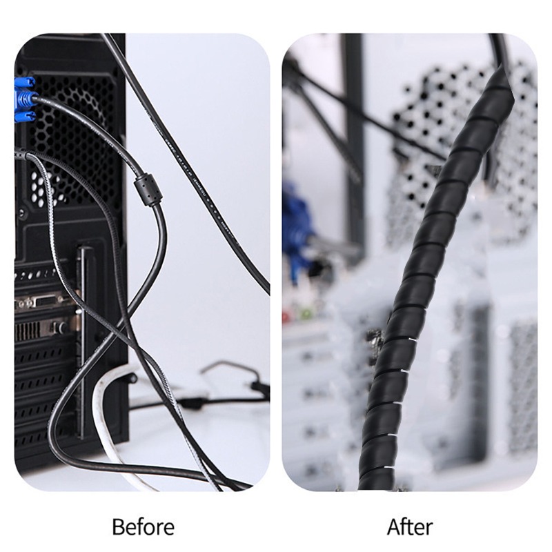 Spiral Cable Wire Wrap Cable W - Cable Lock Flexible ulasan dan harga
