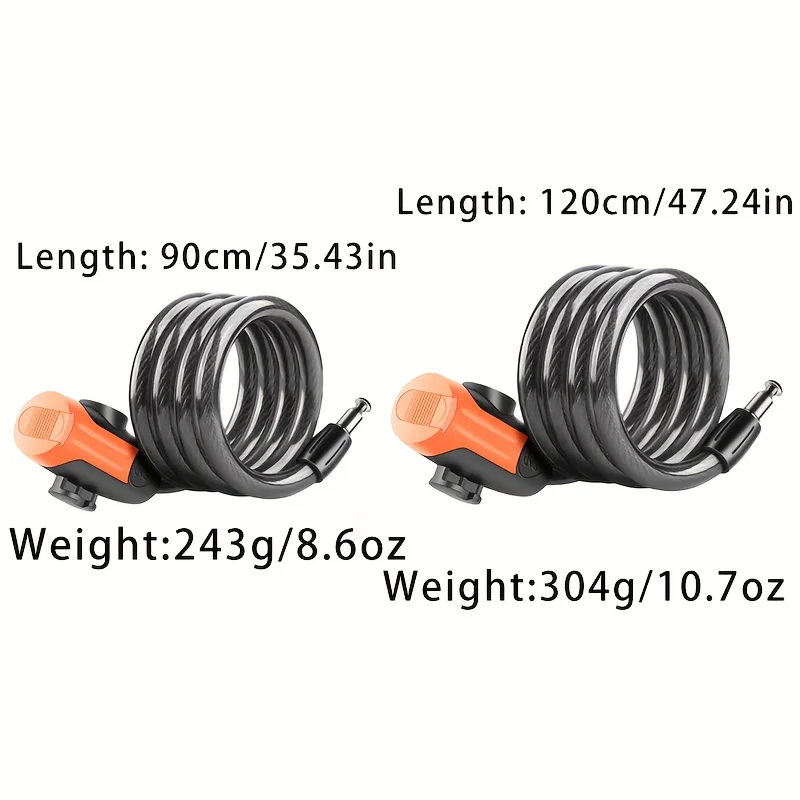 1SET Anti-Cut PVC Coated Keyed - Cable Lock Flexible ulasan dan harga