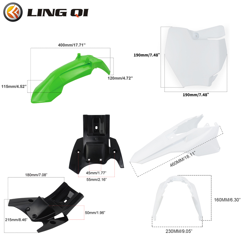 LINGQI RACING KT50 Motorcycle  - Fender Mudguard Set ulasan dan harga