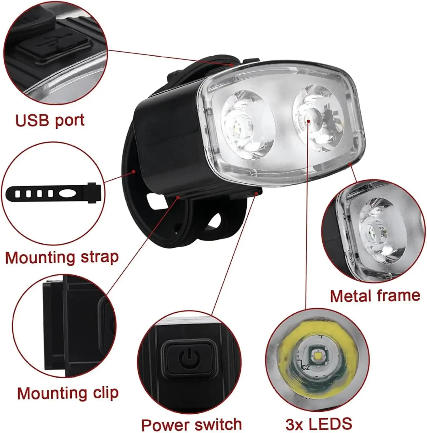 Cycling Bicycle Front Rear Lig - Bike Light Front Rear ulasan dan harga