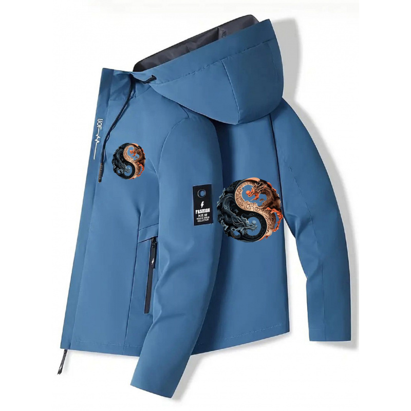 Men's Hooded Jacket - Zippered - Cycling Commute Jacket ulasan dan harga