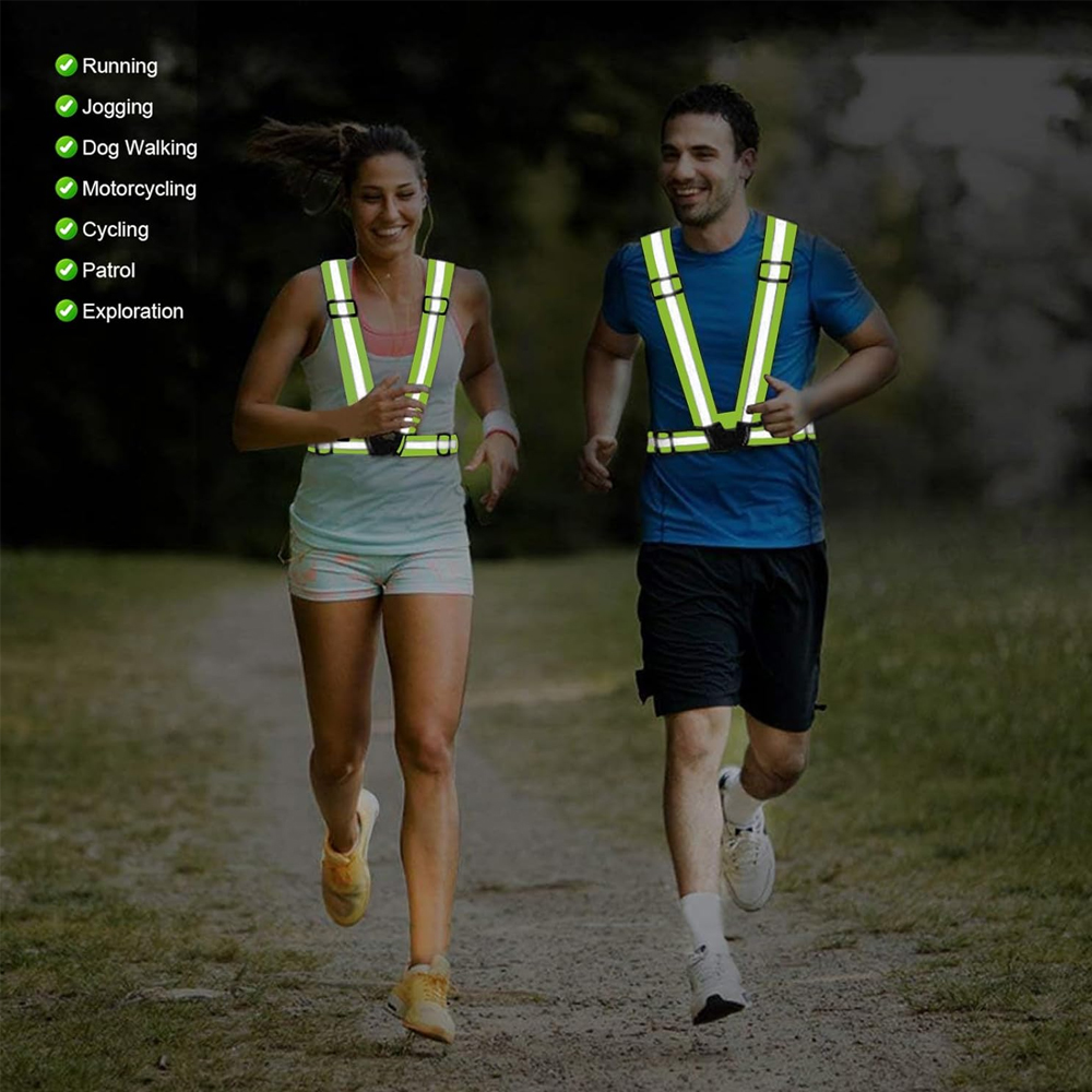 1Pcs Night Running Vest High V - Reflective Vest Cycling ulasan dan harga