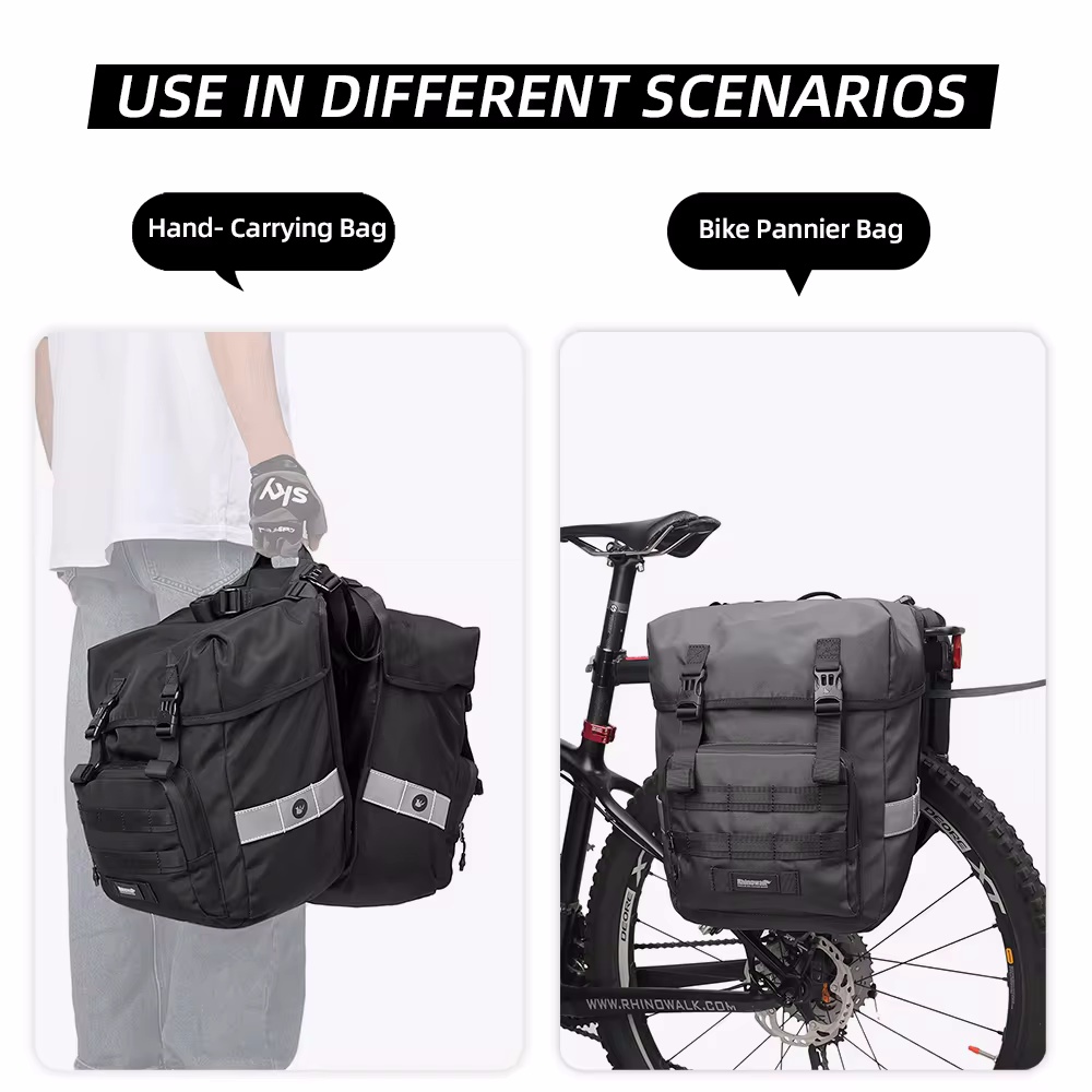 40L Bicycle Pannier Bag 2 in 1 - Panniers Waterproof Rear ulasan dan harga