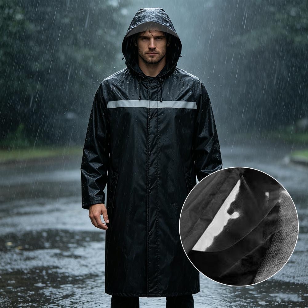 Waterproof Hooded Rain Poncho, - Cycling Commute In Rain ulasan dan harga