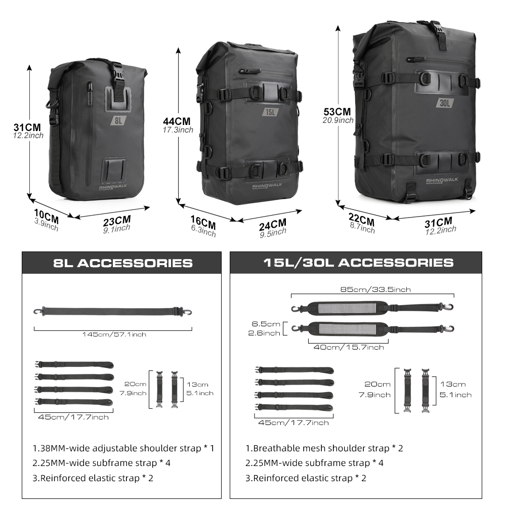 Rhinowalk Motorcycle Box Top P - Panniers Waterproof Rear ulasan dan harga