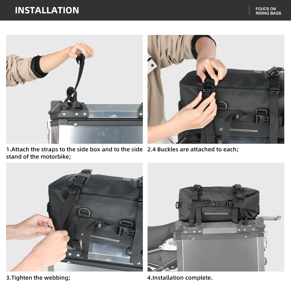 Rhinowalk Motorcycle Box Top P - Panniers Waterproof Rear ulasan dan harga