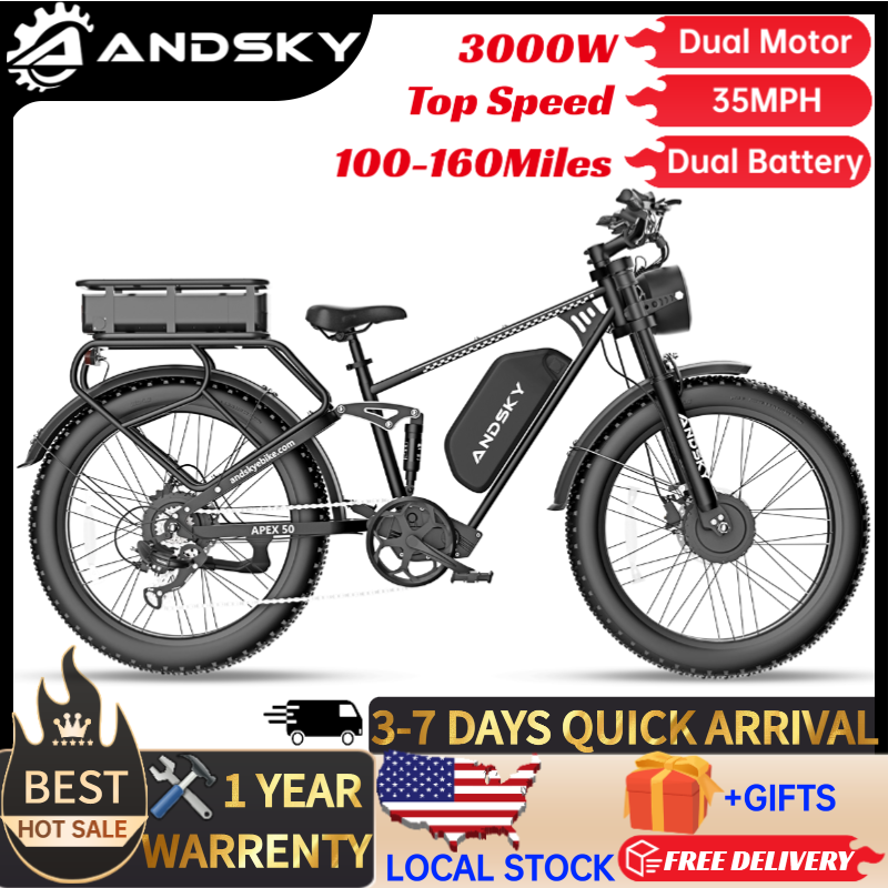 ANDSKY Apex50 AWD Electric Bik - Commuting On Road Bike ulasan dan harga