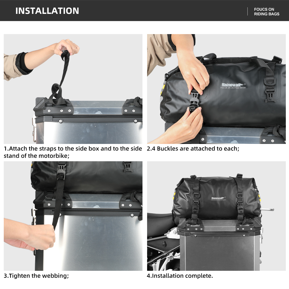 Rhinowalk Motor Side Box Top P - Panniers Waterproof Rear ulasan dan harga