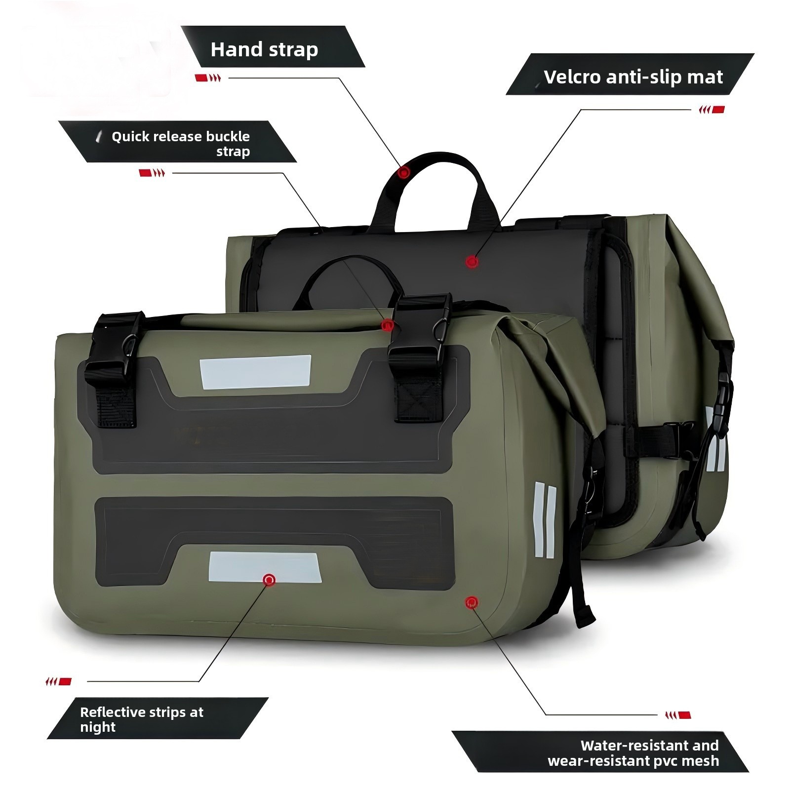 30L x2 Motorcycle Saddle Bags  - Panniers Waterproof Rear ulasan dan harga